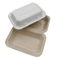 Zuckerrohr Clamshell Bagasse Lebensmittelbehälter Biologisch abbaubares Einweggeschirr Lunchbox